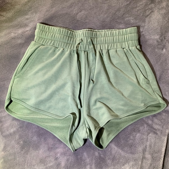 Fabletics Super Soft Drawstring Shorts Light Green - Picture 1 of 4